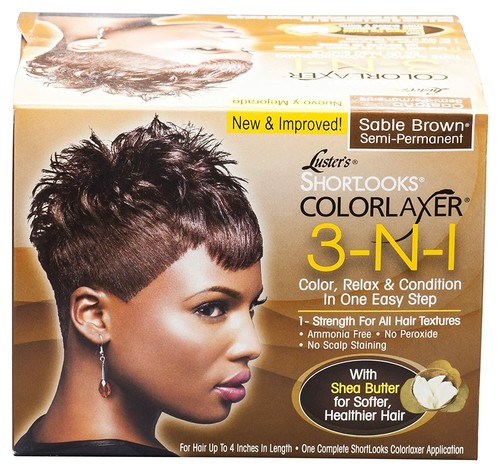 2x Luster’s Shortlooks ColorLaxer 3-N-1 Hair Relaxer Kit Relax & Colour - Picture 4 of 4