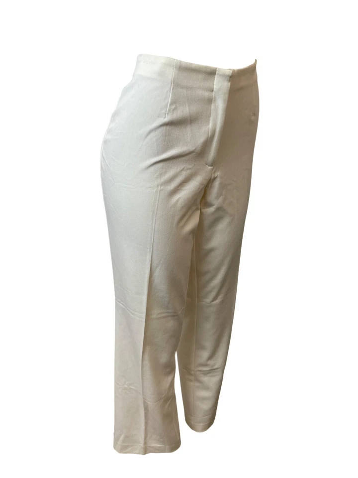 First Issue Women's Ivory High Waist Hook and Eye Flared Stretchable Pants Sz 1 - Image 2 of 4