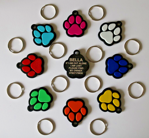 Dog Tag ID / Dog Pets Name Identity Personalised Engraved - Picture 4 of 6