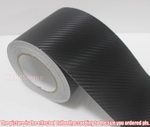 Tape Decal 2D 3D 4D 5D Texture Carbon Fiber Vinyl Wrap Car Sticker Strips Black - Picture 18 of 26