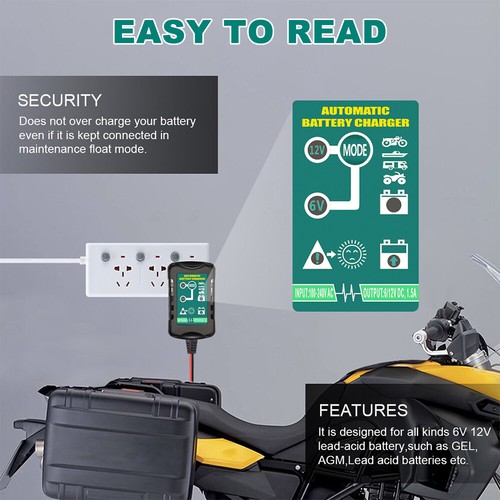 Car Battery Charger 12V/24V Intelligent Automatic Pulse Repair Starter AGM/GEL - Picture 40 of 44