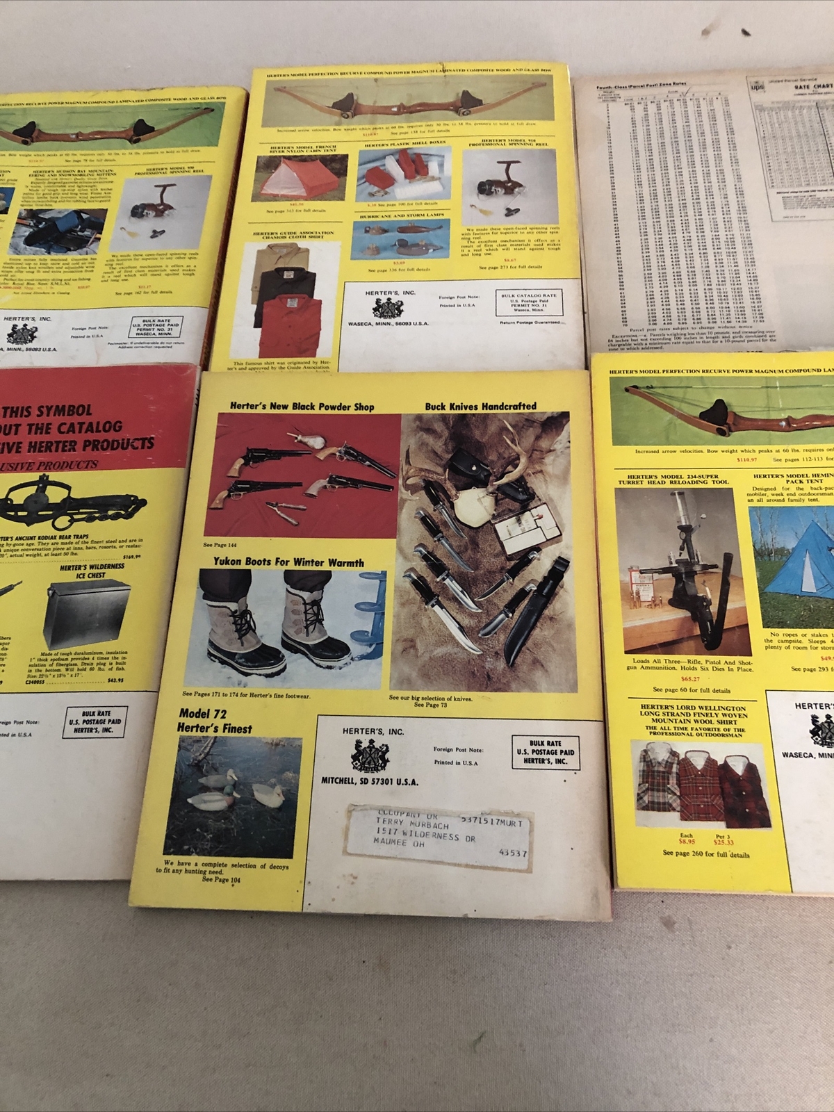 Lot Of 10 Late 70’s Herter’s Catalogs Plus Extra Herter Items Orders