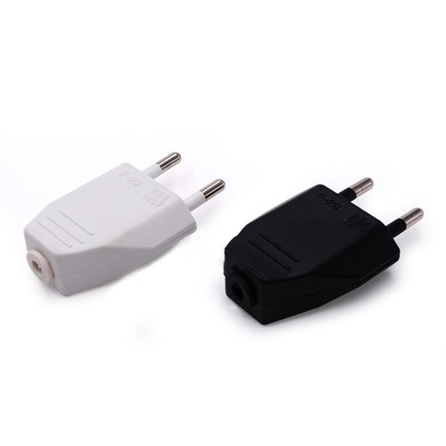 2 Pin EU European US Male Plug AC Electrical Socket Adapter 250V Replacement _t - Afbeelding 2 van 14