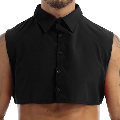 Para hombres Cuello Falso Informal Media Camisas Cuello Falso Camiseta Muscular Prendas para el torso Camisetas Elegantes - Imagen 10 de 21