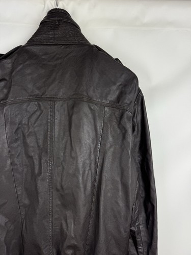 Superdry Japan Men’s Leather Bomber Jacket Size XL - Picture 17 of 24