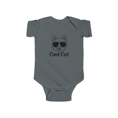  Cool Cat Infant Fine Jersey Bodysuit Cat For Kids - Picture 14 of 17