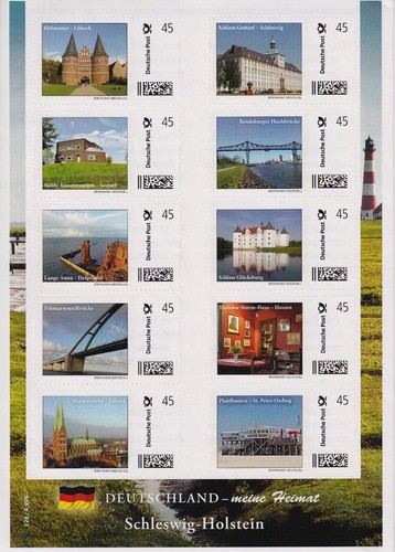 Bundesrepublik 10er Bogen Briefmarke Individuell Heimat 16 Bundesländer Auswahl - Bild 17 von 18