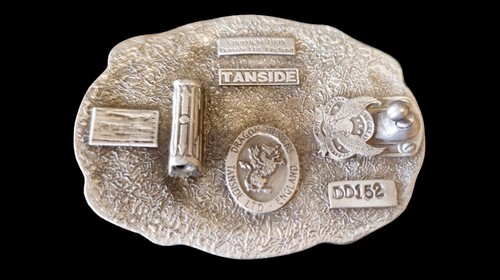 RARE Gambler Chance Game Spinner Dice Horseshoe Dice Western Vintage Belt Buckle - Picture 2 of 2