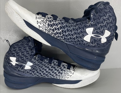 Men's Under Armour Charge Basketball Shoes 1269274-410 Size 12 Color Blue White - Picture 9 of 14