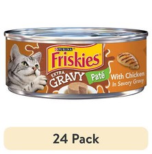 (24 pack) Friskies Extra Gravy Pate With Chicken, Wet Cat Food, 5.5 oz Can 2.72 per gallon