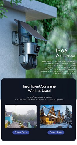 4X 10X 8MP Dual Lens 4G WiFi Solar Cam With Solar Panel Human Detect PTZ Camera - Picture 10 of 26