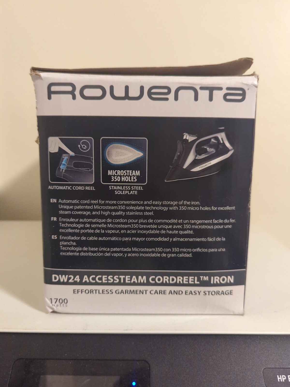 Rowenta 1700W DW24 ACCESSTEAM CORDREEL Corded Steam Iron DW2460U1. 152