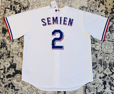 Nike MARCUS SEMIEN TEXAS RANGERS MENS HOME JERSEY WHITE Mens Size XL