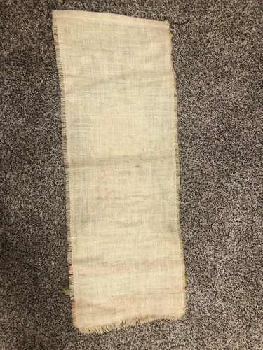 Vtg Girl Doll Wall  Hanging Burlap Felt  MCM  Decor Pom Poms 1970s ART Textile - Picture 7 of 8