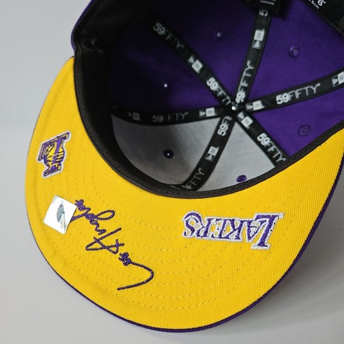 Cappello New Era Los Angeles Lakers 7 1/8 viola giallo cappuccio inferiore 59Fifty Western C - Foto 8 di 9
