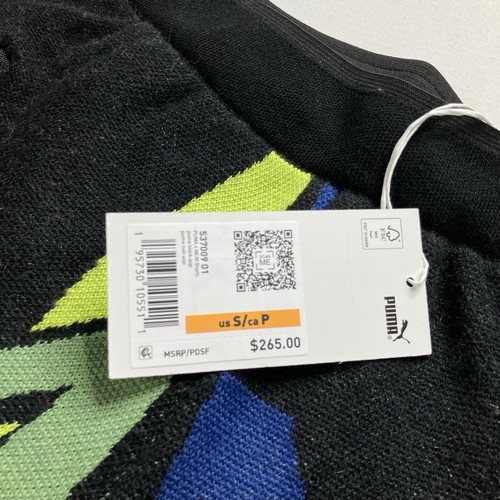 537009-01 Pantalones Cortos Puma x MCM Lana Tejido Bordados Multicolor Negros Para Hombre Talla SM - Imagen 6 de 14