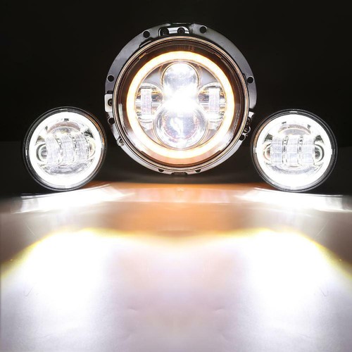 Faro LED de 7" luz de paso para Kawasaki VN Vulcan Classic Nomad Drifter 1500 - Imagen 6 de 12
