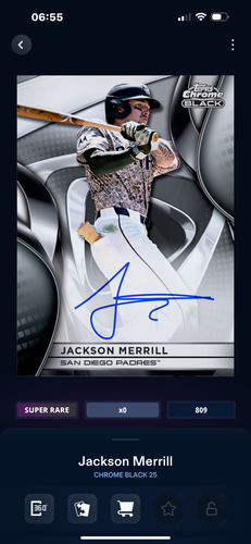 DIGITAL CARD Topps Bunt CHROME BLACK Series1 2025 Super Rare SR Signature (PICK) - Picture 75 of 102
