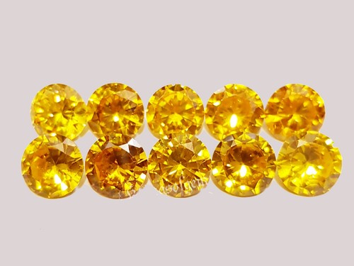 Certified Natural Yellow Zircon 110 Ct 10 PC Round Best Making Sale Going on - Picture 3 of 4