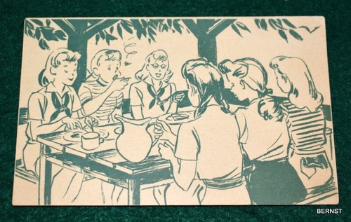 VINTAGE 1941 GIRL SCOUT POSTCARD - FREE SHIPPING - Imagen 1 de 3