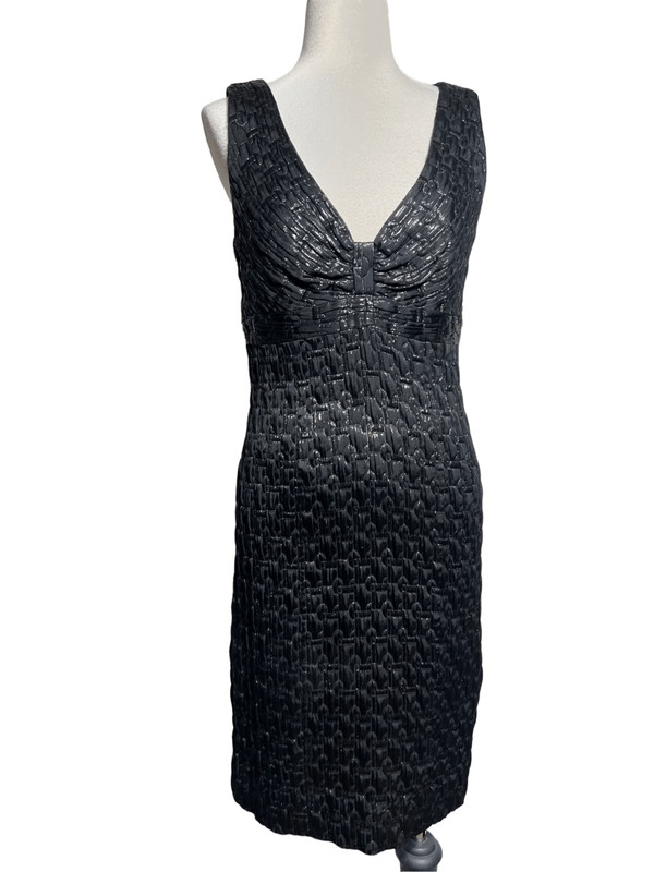 slim fit dress slacks Small 2000s Nicole Miller Collection Shiny Black Lam Cocktail Party R   Style & Salvage