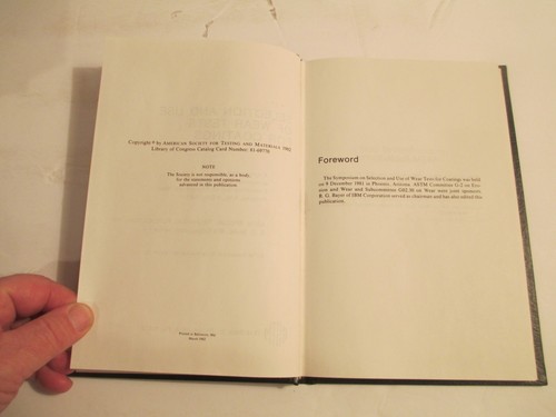 ASTM STP 769 Book Selection and Use of Wear Tests for Coatings C80 - Picture 8 of 17