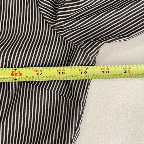 7th Avenue New York & Company Blouse Women's Medium Striped Button Up Top - Picture 9 of 10