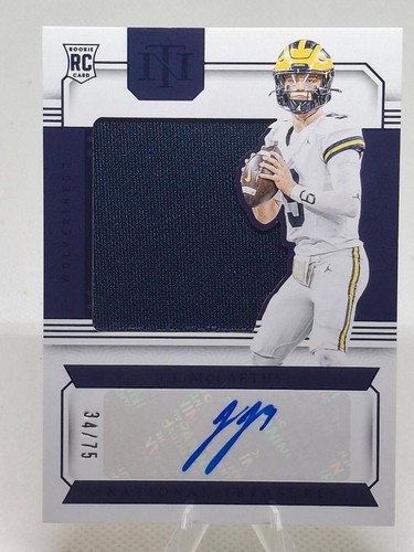2024 National Treasures JJ Mccarthy Auto True RPA /75! Wikinger Michigan