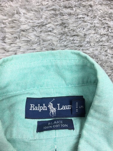 Camicia uomo Ralph Lauren Blake con bottoni taglia XL blu manica lunga cotone - Foto 7 di 21