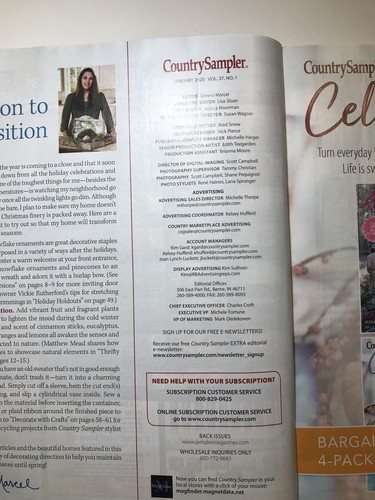 Country Sampler (January 2020) Inspiring Homes, Decorating Marketplace - Picture 4 of 12