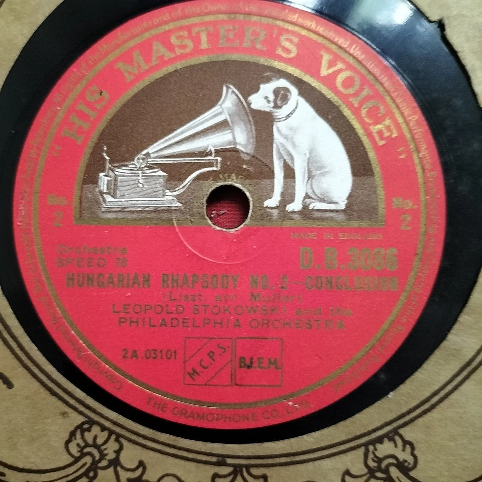 Leopold Stokowski & the Philadephia Orchestra. Hungarian Rhapsody No. 2. 1937 - Image 2 of 4