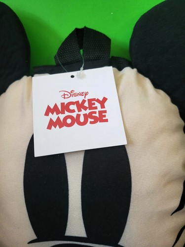 Disney Mickey Mouse geformter 12" Kissen Rucksack verstellbar mit Reißverschlusstasche - Bild 2 von 3