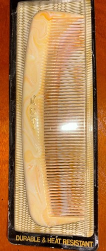 Vintage ACE 4.75" Orange Swirl Pocket Comb No. 02 in Original Package USA - Picture 3 of 8