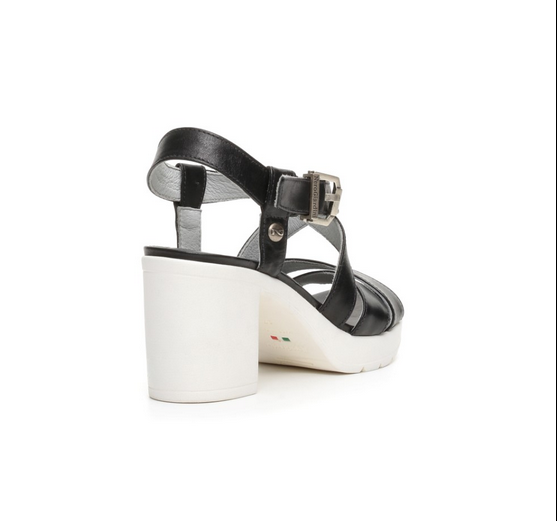 Sandalo black giardini 717750 100 pelle black suola con tacco tacco tacco gomma bianco comodo da35f2 Sandalo black giardini 717750 100 pelle black suola con tacco tacco tacco gomma bianco comodo da35f2