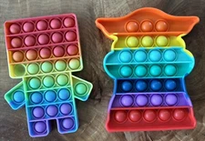 Star Wars Baby Yoda Grogu And Block Person Fidget Toy Pop It Unbranded NEW