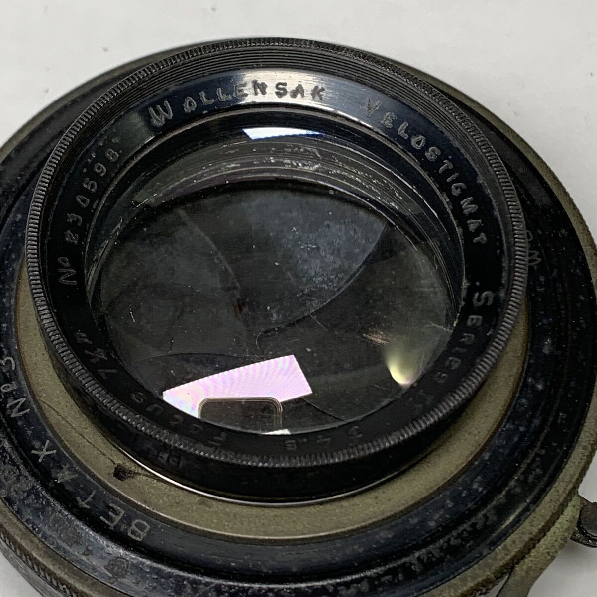 Wollensak Velostigmat 7 1/4” F4.5 Series II Lens Betax No.3 Wollensak Velostigmat 7 1/4” F4.5 Series II Lens Betax No.3
