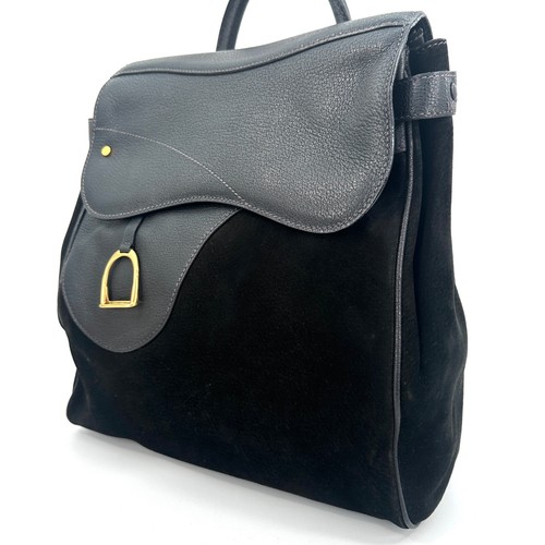 【Rare】Vintage GUCCI Suede Saddle Backpack - Picture 4 of 24