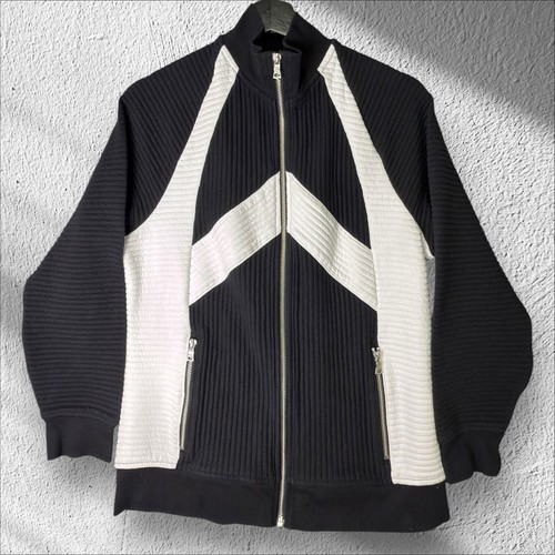 INC Sweater Jacket Sz Medium Color: Black And White Zip