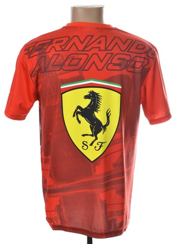 RACING FORMULA 1 F1 SCUDERIA FERRARI BLACK SHIRT S ALONSO - Picture 2 of 4