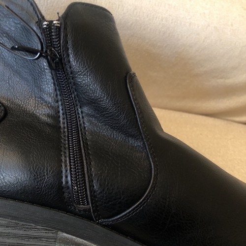 Forever black zip style boots size 10 New Ankle Booties - Picture 6 of 6