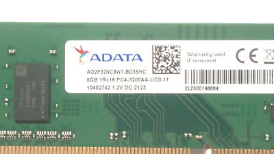 ADATA 8GB DDR4 3200 MHz PC4-25600 1Rx16 Desktop Memory RAM