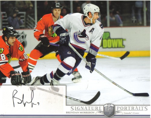 2006-07 BAP PORTRAITS - BRENDAN MORRISON   8 X 10  AUTOGRAPHED PHOTO
