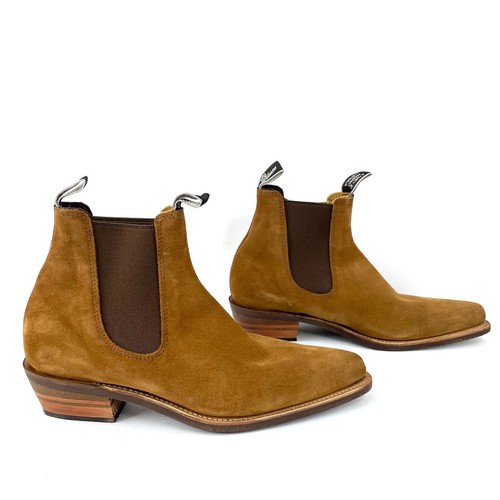 RM Williams Millicent Boot Womens AU/US 9 UK 6.5 EU 40 Tobacco Suede Leather New - Picture 2 of 11