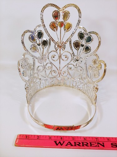 SOTY Rhinestone Crystal Tiara Crown Beauty Pageant Fashion Show Queen Princess - Picture 4 of 4