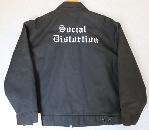 VTG SOCIAL DISTORTION Dickies Lined Eisenhower Black Jacket Embroidered Size 2XL - Picture 8 of 9