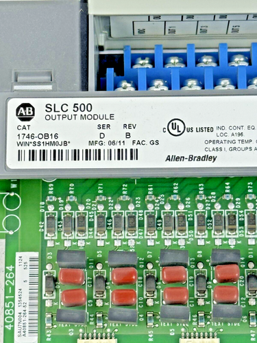 ALLEN-BRADLEY - 1746-OB16 SER. D REV. B - SLC 500 OUTPUT MODULE - Picture 2 of 11