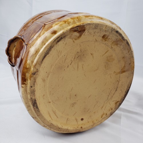 Antico vaso da camera Bennington Rockingham gres primitivo vecchio coccio in ceramica - Foto 12 di 17
