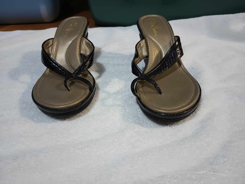 cole haan sandal wedge black size 7.5 womens ( ddcc9) - Picture 10 of 12