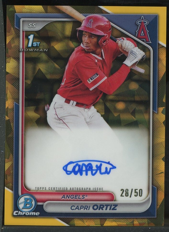 2024 sapphire 1st Bowman chrome Capri Ortiz gold 26/50