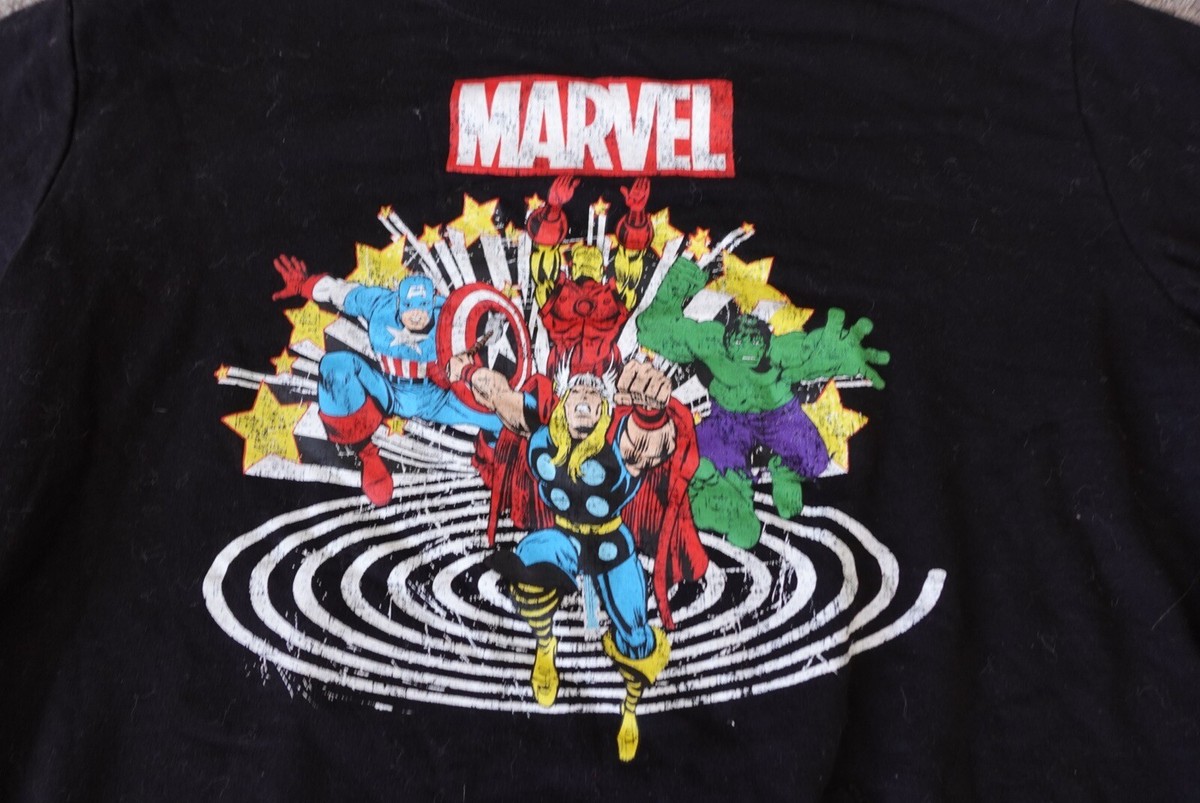 Marvel Comics Super Heroes Avengers Double Sided Adult Crewneck Sweatshirt Sz M